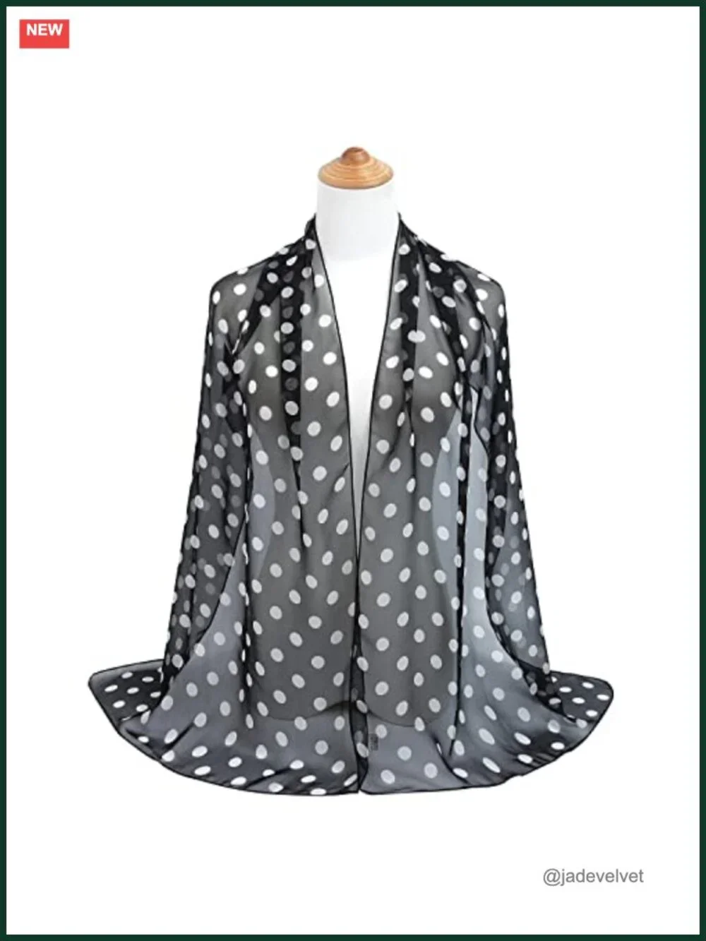 Chiffon Sheer Shawl Scarf Wrap Lightweight Accessory 50s Style 63 inch
